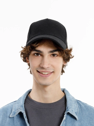 Бейсболка Woolridge, черная Бейсболка Woolridge, черная