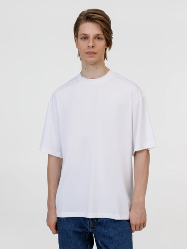 Футболка из бифлекса Morfiss, белая Футболка из бифлекса Morfiss, белая