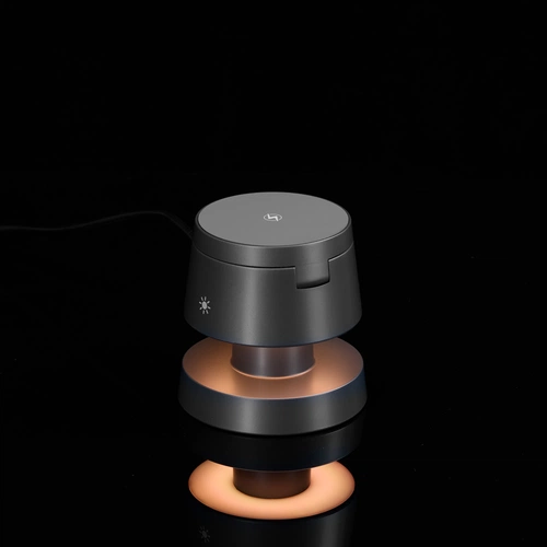 Станция беспроводной зарядки с подсветкой Lume, серая Станция беспроводной зарядки с подсветкой Lume, серая