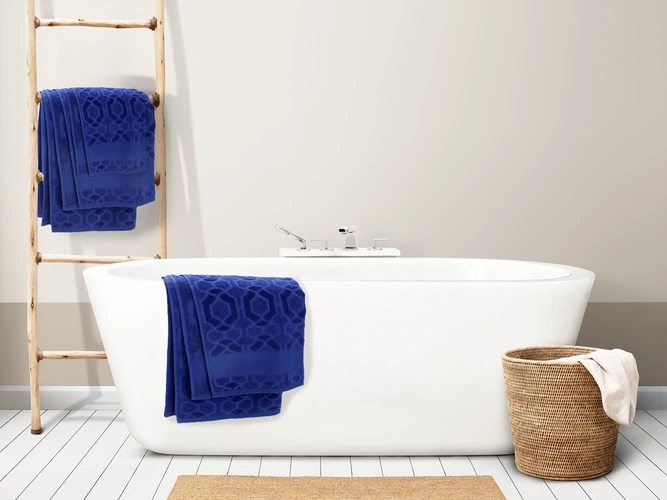 Полотенце Velin, большое, синее Полотенце Velin, большое, синее