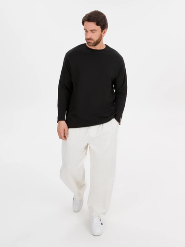 Лонгслив унисекс Siluetti Fuori, черный Лонгслив унисекс Siluetti Fuori, черный