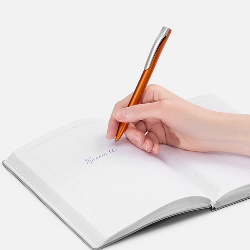 Ручка шариковая Pin Silver, оранжевый металлик Ручка шариковая Pin Silver, оранжевый металлик