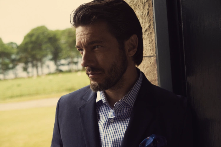 Рубашка мужская в клетку Tribeca, синяя Рубашка мужская в клетку Tribeca, синяя