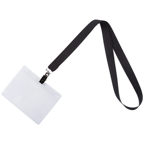 Лента для бейджа Neckband, черная Лента для бейджа Neckband, черная