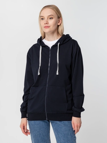 Толстовка на молнии с капюшоном Unit Siverga, темно-синяя Толстовка на молнии с капюшоном Unit Siverga, темно-синяя