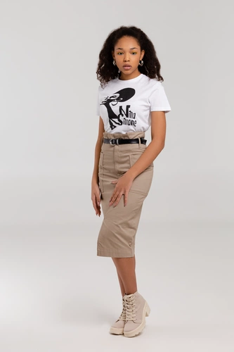 Футболка женская «Меламед. Nina Simone», белая Футболка женская «Меламед. Nina Simone», белая