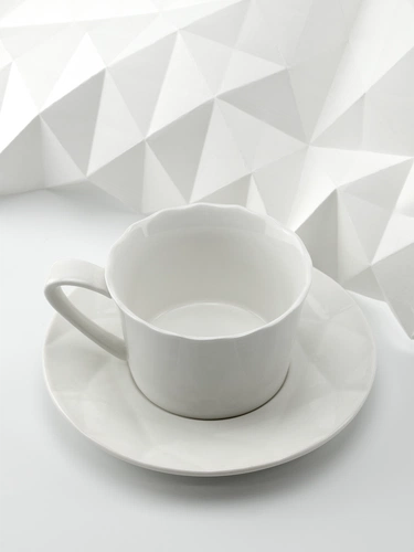 Чайная пара Diamante Bianco, белая Чайная пара Diamante Bianco, белая