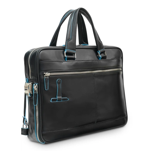 Сумка с отделением для ноутбука Piquadro Blue Square, черная Сумка с отделением для ноутбука Piquadro Blue Square, черная