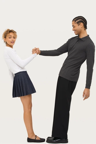 Рубашка поло женская с длинным рукавом Perfect LSL Women, черный меланж Рубашка поло женская с длинным рукавом Perfect LSL Women, черный меланж