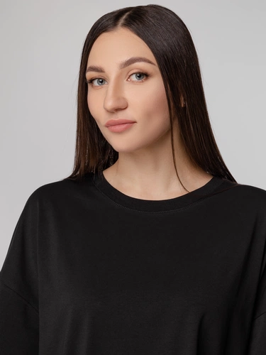 Футболка унисекс оверсайз Crosstown, черная Футболка унисекс оверсайз Crosstown, черная