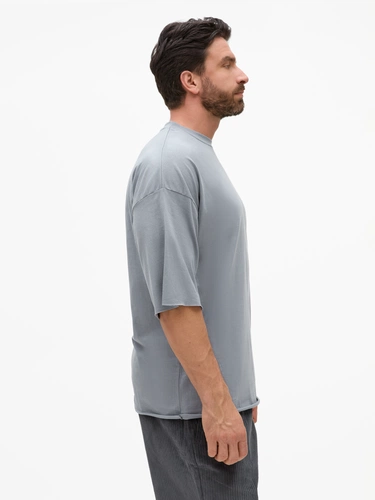 Футболка унисекс оверсайз T1, серая Футболка унисекс оверсайз T1, серая