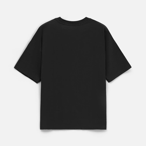 Футболка унисекс оверсайз T3, черная Футболка унисекс оверсайз T3, черная