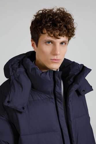 Пуховик унисекс Kapsula, темно-синий Пуховик унисекс Kapsula, темно-синий