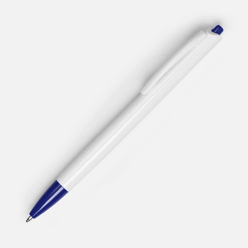 Ручка шариковая Tick, белая с синим Ручка шариковая Tick, белая с синим