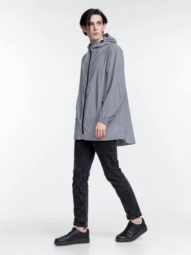 Парка Manifest из светоотражающей ткани, серая Парка Manifest из светоотражающей ткани, серая