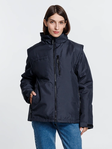 Куртка-трансформер унисекс Astana, темно-синяя Куртка-трансформер унисекс Astana, темно-синяя