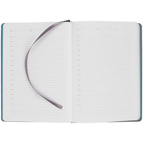 Ежедневник Spain Shall на заказ, недатированный, серый с бирюзовым Ежедневник Spain Shall на заказ, недатированный, серый с бирюзовым