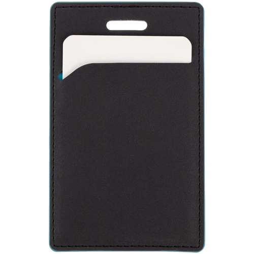 Чехол для пропуска Multimo, черный с бирюзовым Чехол для пропуска Multimo, черный с бирюзовым