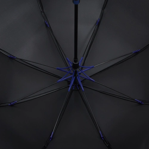 Зонт-трость Hidecolor с цветными спицами, черный с синим Зонт-трость Hidecolor с цветными спицами, черный с синим