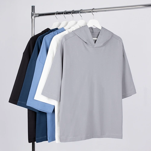 Футболка оверсайз унисекс с капюшоном Neofit, молочно-белая Футболка оверсайз унисекс с капюшоном Neofit, молочно-белая