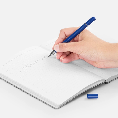 Ручка шариковая и вечный карандаш Diptych, синяя Ручка шариковая и вечный карандаш Diptych, синяя