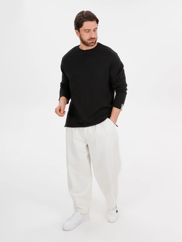 Лонгслив унисекс Siluetti Fuori, черный Лонгслив унисекс Siluetti Fuori, черный