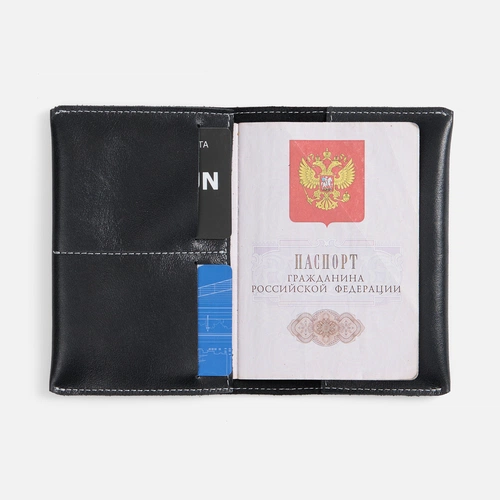 Обложка для паспорта Apache, ver.2, черная Обложка для паспорта Apache, ver.2, черная