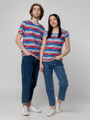 Футболка мужская Rayet двусторонняя, красная с синим Футболка мужская Rayet двусторонняя, красная с синим