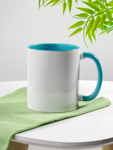Кружка Promo Plus для сублимационной печати, бирюзовая Кружка Promo Plus для сублимационной печати, бирюзовая