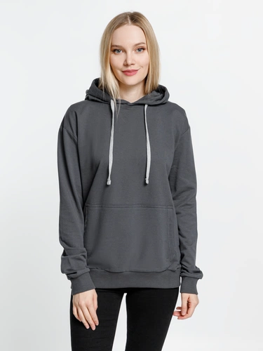 Толстовка с капюшоном Kirenga, темно-серая (графит) Толстовка с капюшоном Kirenga, темно-серая (графит)