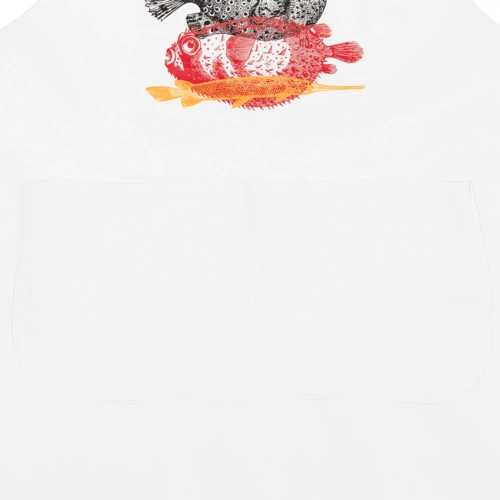 Фартук «Морские обитатели», белый Фартук «Морские обитатели», белый