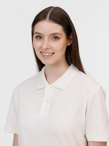 Рубашка поло унисекс Pulse, молочно-белая Рубашка поло унисекс Pulse, молочно-белая