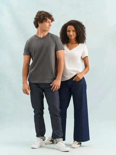 Футболка унисекс Regent с V-образным вырезом, кобальт (темно-синяя) Футболка унисекс Regent с V-образным вырезом, кобальт (темно-синяя)