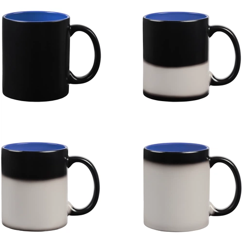 Кружка-хамелеон On Display, матовая, черная со светло-синим Кружка-хамелеон On Display, матовая, черная со светло-синим