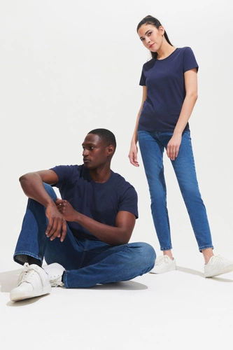 Футболка унисекс Regent 150, синяя (джинс) Футболка унисекс Regent 150, синяя (джинс)