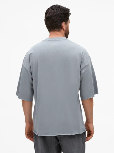 Футболка унисекс оверсайз T1, серая Футболка унисекс оверсайз T1, серая