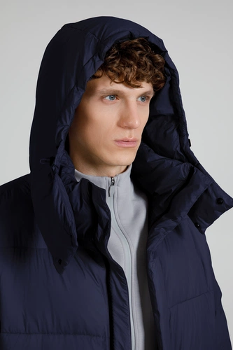 Пуховик унисекс Kapsula, темно-синий Пуховик унисекс Kapsula, темно-синий