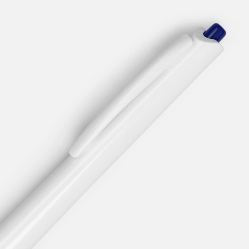 Ручка шариковая Tick, белая с синим Ручка шариковая Tick, белая с синим