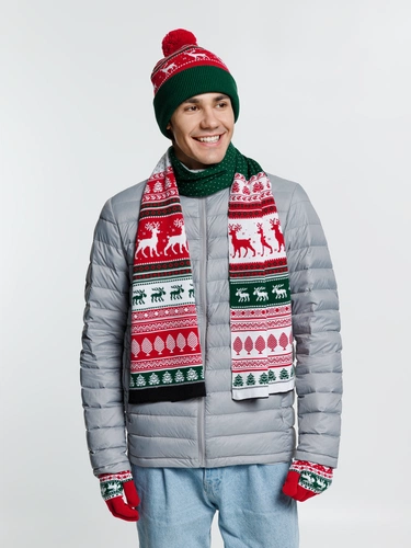 Шарф Mirakler, красный с зеленым Шарф Mirakler, красный с зеленым