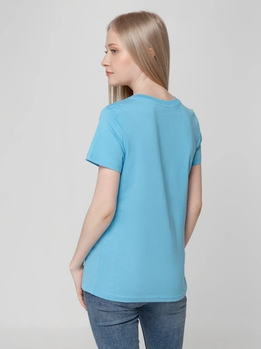 Футболка женская T-bolka Lady, голубая Футболка женская T-bolka Lady, голубая
