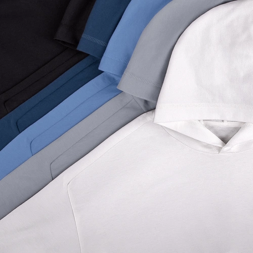 Футболка оверсайз унисекс с капюшоном Neofit, молочно-белая Футболка оверсайз унисекс с капюшоном Neofit, молочно-белая