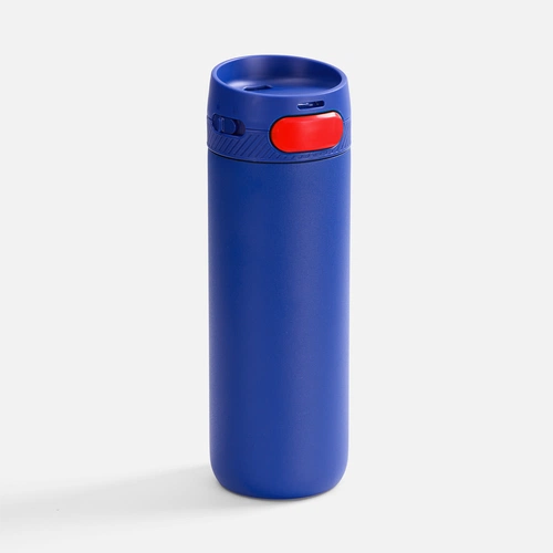 Термостакан X1 с цветной кнопкой, синий с красным Термостакан X1 с цветной кнопкой, синий с красным