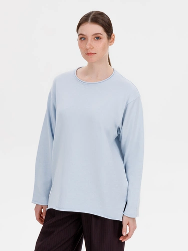 Лонгслив унисекс Siluetti Fuori, светло-голубой Лонгслив унисекс Siluetti Fuori, светло-голубой