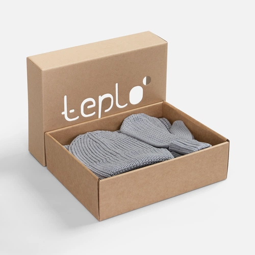 Набор Nordkyn Full Set с шарфом, светло-серый меланж Набор Nordkyn Full Set с шарфом, светло-серый меланж