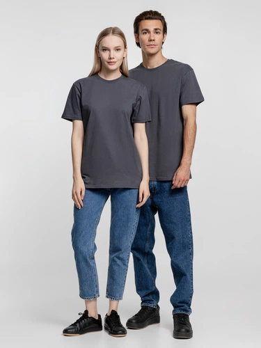 Футболка унисекс T-Bolka 160, темно-серая (графит) Футболка унисекс T-Bolka 160, темно-серая (графит)