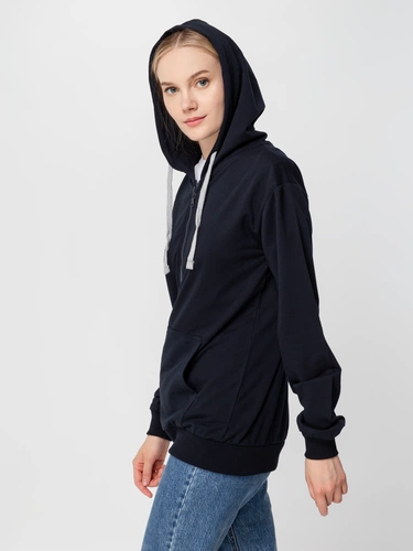 Толстовка на молнии с капюшоном Unit Siverga, темно-синяя Толстовка на молнии с капюшоном Unit Siverga, темно-синяя