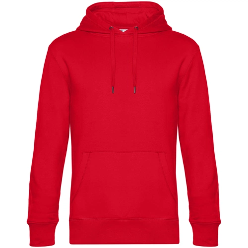 Толстовка с капюшоном унисекс King, красная Толстовка с капюшоном унисекс King, красная