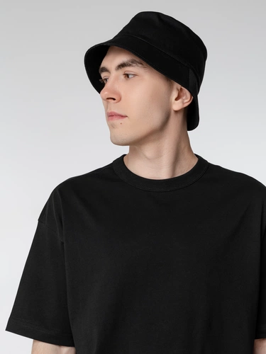 Футболка оверсайз мужская Boxy Men, черная Футболка оверсайз мужская Boxy Men, черная