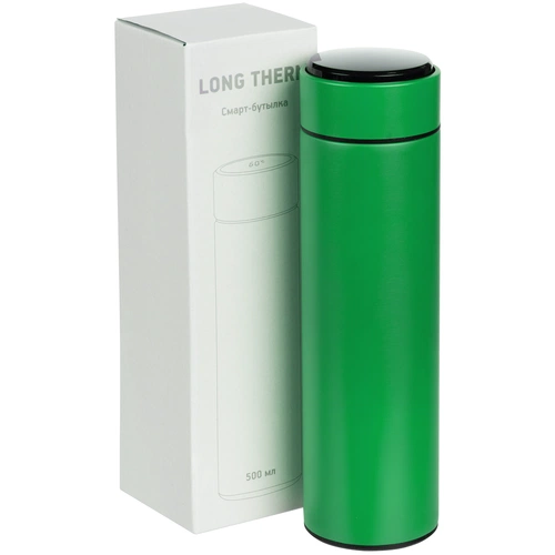 Смарт-бутылка с заменяемой батарейкой Long Therm, зеленая Смарт-бутылка с заменяемой батарейкой Long Therm, зеленая