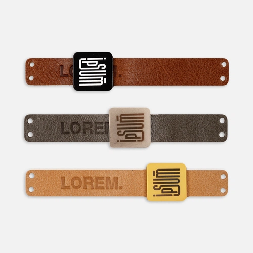 Лейбл кожаный Beta, XS, серый Лейбл кожаный Beta, XS, серый